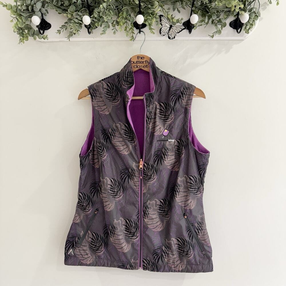 Pickleball bling Women’s Purple Reversible Vest HH30